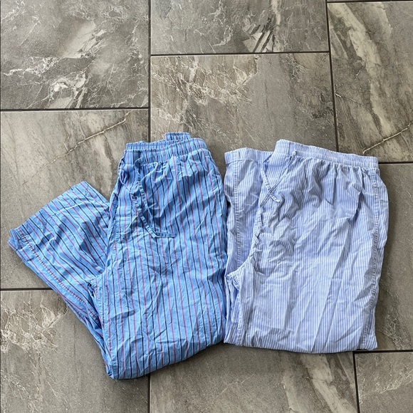 Brooks Brothers Other - 💙 Brooks Brothers Striped Cotton Pajama Lounge Pants Size XL Blue Bundle 2 part